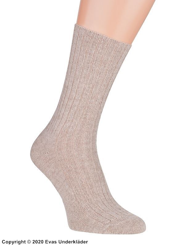 Nicht bindende Socken, italienische Lammwolle, flache Naht, 3er-Pack